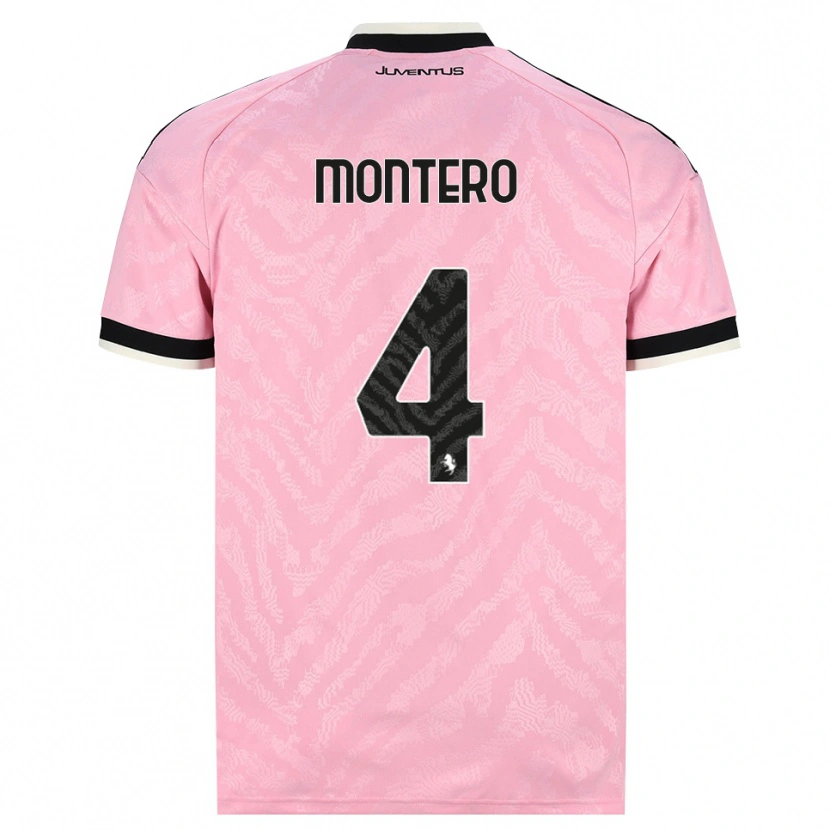 Danxen Män Alfonso Montero #4 Rosa Svart Bortatröja Matchtröjor 2026/27 Tröjor T-Tröja