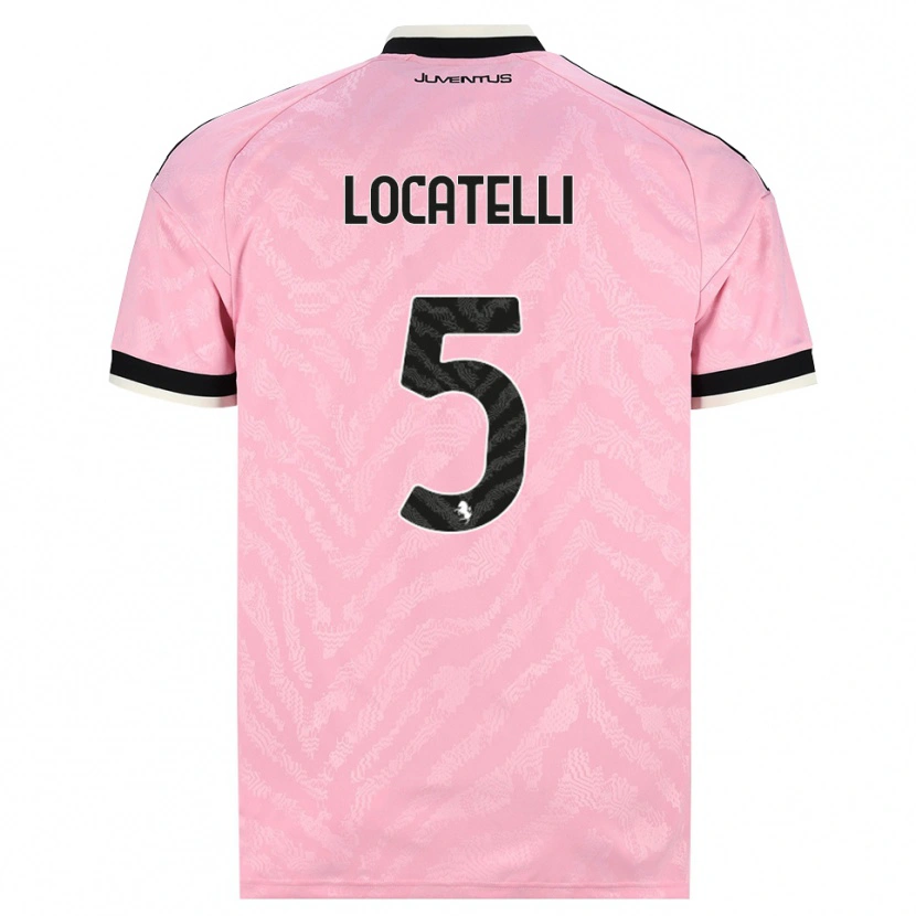 Danxen Män Manuel Locatelli #5 Rosa Svart Bortatröja Matchtröjor 2026/27 Tröjor T-Tröja