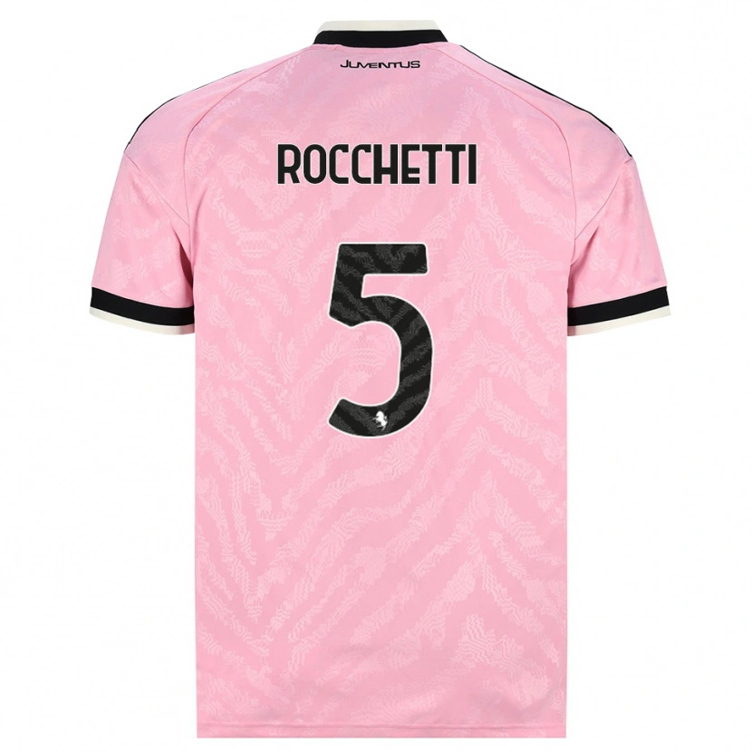 Danxen Män Edoardo Rocchetti #5 Rosa Svart Bortatröja Matchtröjor 2026/27 Tröjor T-Tröja