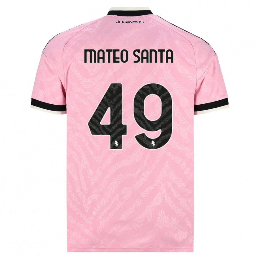 Danxen Män Mateo Santa Maria #49 Rosa Svart Bortatröja Matchtröjor 2026/27 Tröjor T-Tröja