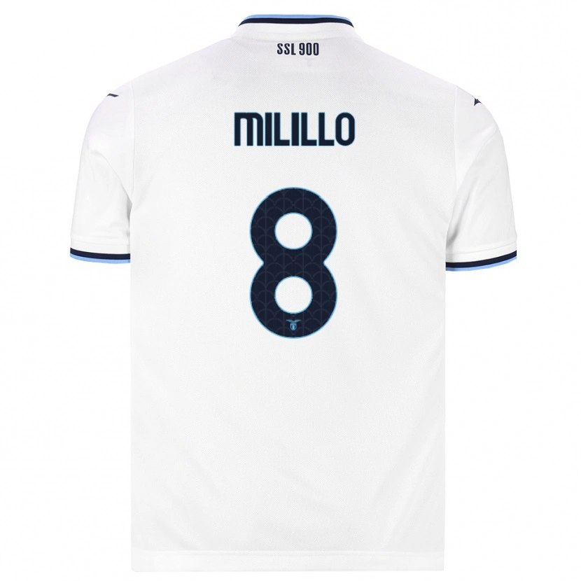 Danxen Män Flavio Milillo #8 Vit Marinblå Bortatröja Matchtröjor 2026/27 Tröjor T-Tröja