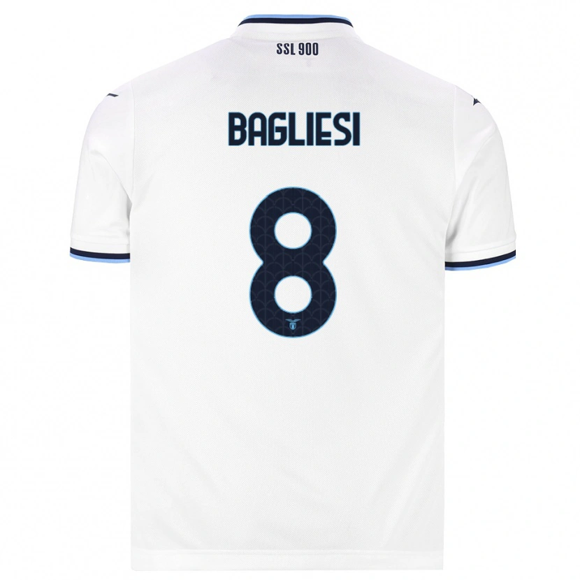 Danxen Män Thomas Bagliesi #8 Vit Marinblå Bortatröja Matchtröjor 2026/27 Tröjor T-Tröja