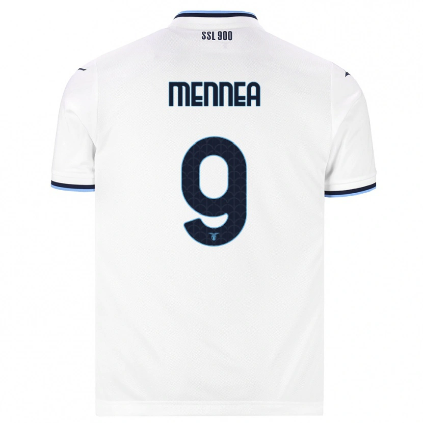 Danxen Män Carmine Mennea #9 Vit Marinblå Bortatröja Matchtröjor 2026/27 Tröjor T-Tröja