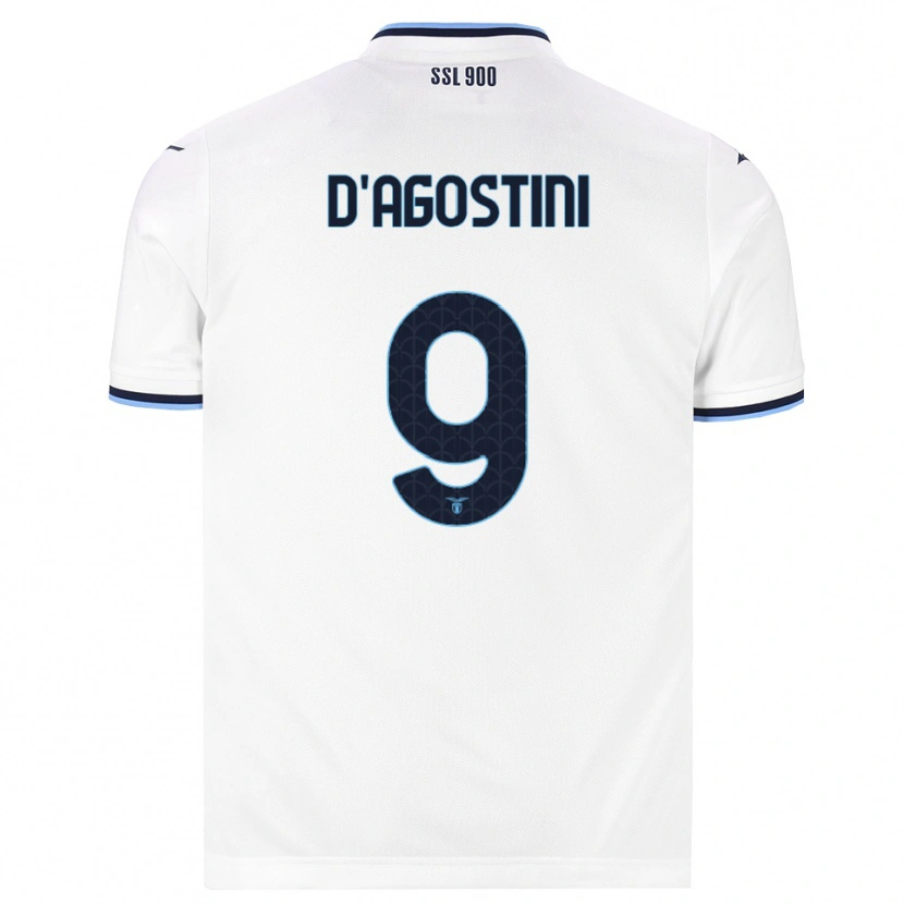Danxen Män Lorenzo D'agostini #9 Vit Marinblå Bortatröja Matchtröjor 2026/27 Tröjor T-Tröja