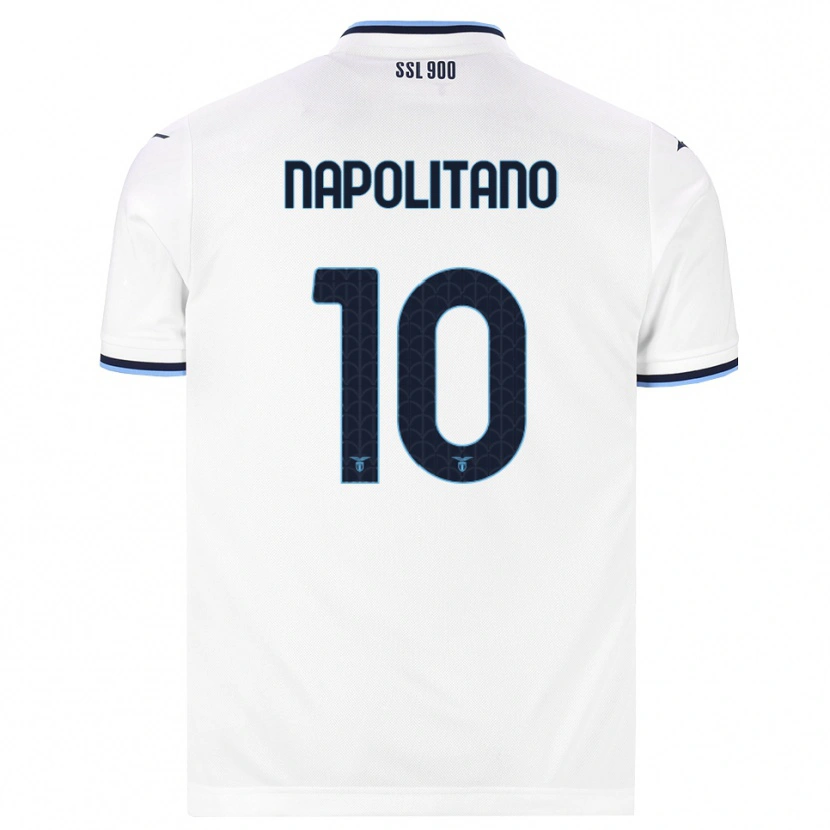 Danxen Män Luca Napolitano #10 Vit Marinblå Bortatröja Matchtröjor 2026/27 Tröjor T-Tröja