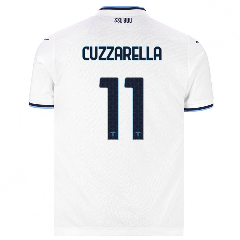 Danxen Män Cristian Cuzzarella #11 Vit Marinblå Bortatröja Matchtröjor 2026/27 Tröjor T-Tröja