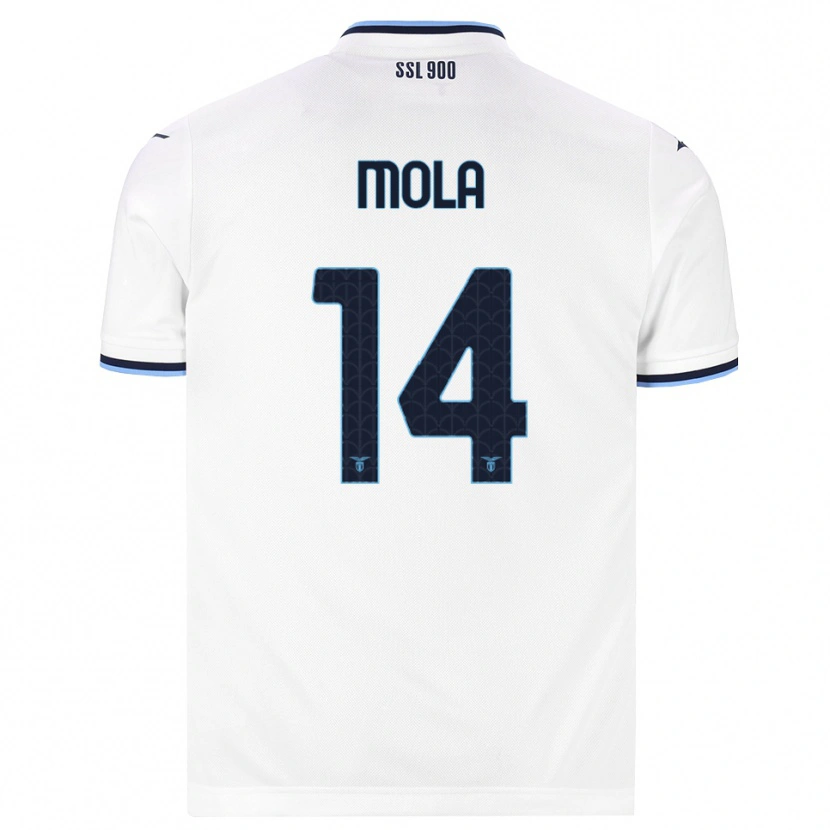 Danxen Män Tommaso Mola #14 Vit Marinblå Bortatröja Matchtröjor 2026/27 Tröjor T-Tröja