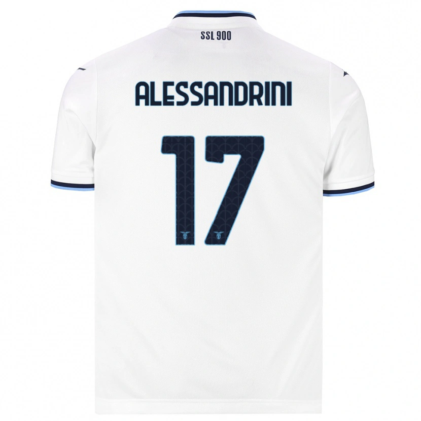 Danxen Män Fabrizio Alessandrini #17 Vit Marinblå Bortatröja Matchtröjor 2026/27 Tröjor T-Tröja