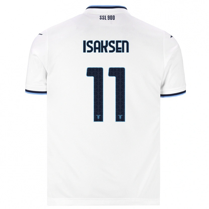 Danxen Män Gustav Isaksen #11 Vit Marinblå Bortatröja Matchtröjor 2026/27 Tröjor T-Tröja