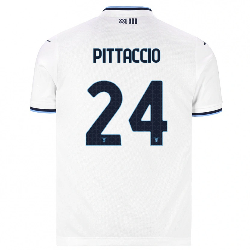 Danxen Män Francesca Pittaccio #24 Vit Marinblå Bortatröja Matchtröjor 2026/27 Tröjor T-Tröja