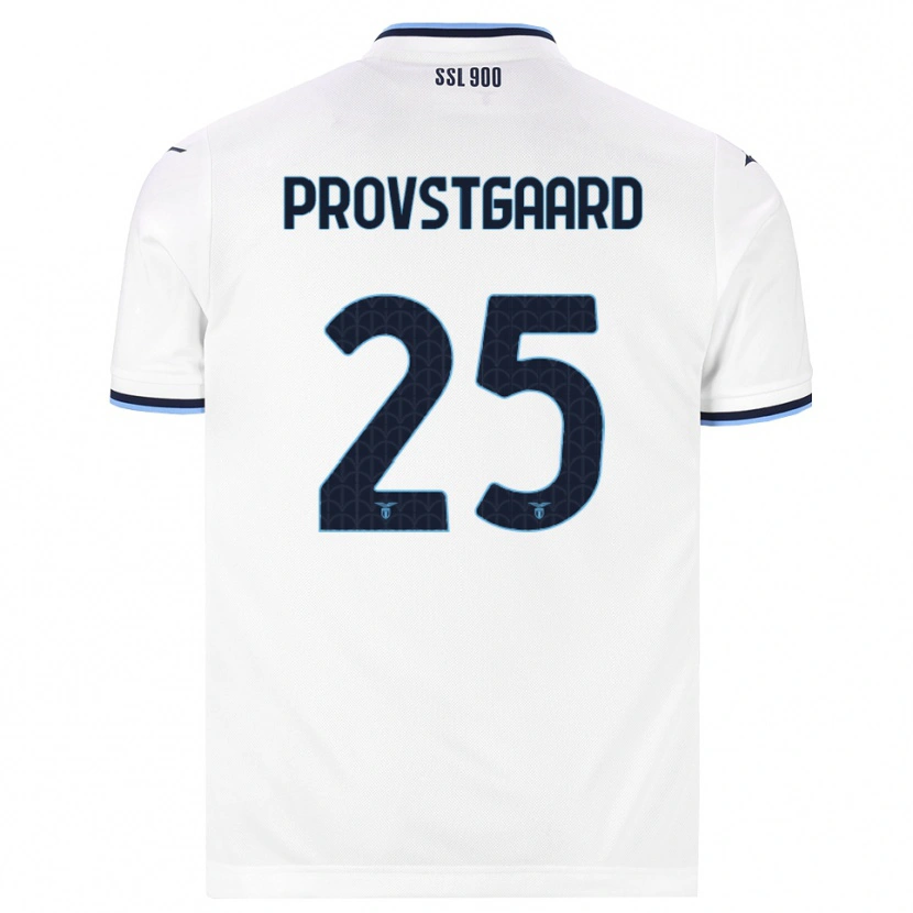 Danxen Män Oliver Provstgaard #25 Vit Marinblå Bortatröja Matchtröjor 2026/27 Tröjor T-Tröja