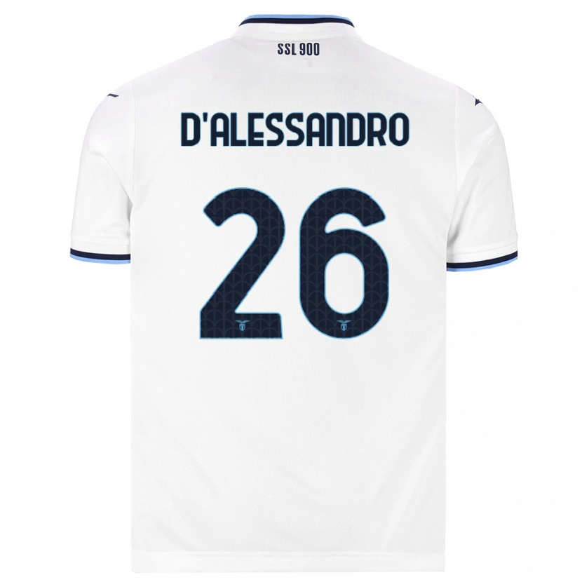 Danxen Män Mattya D'alessandro #26 Vit Marinblå Bortatröja Matchtröjor 2026/27 Tröjor T-Tröja