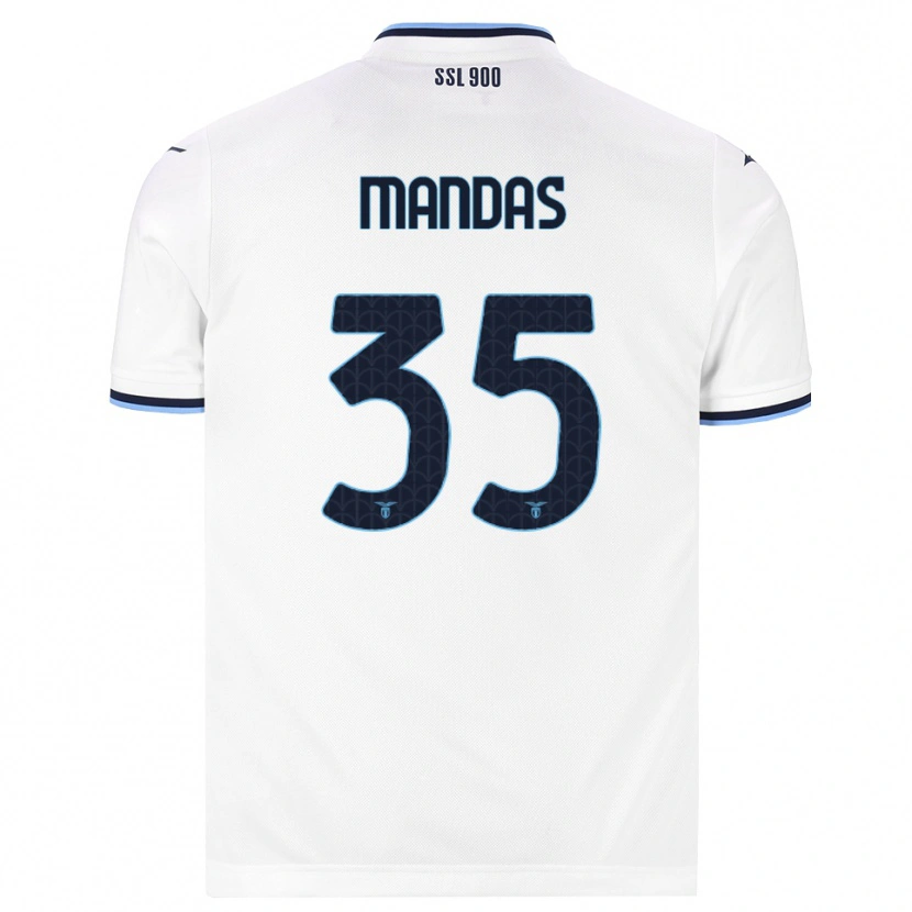Danxen Män Christos Mandas #35 Vit Marinblå Bortatröja Matchtröjor 2026/27 Tröjor T-Tröja