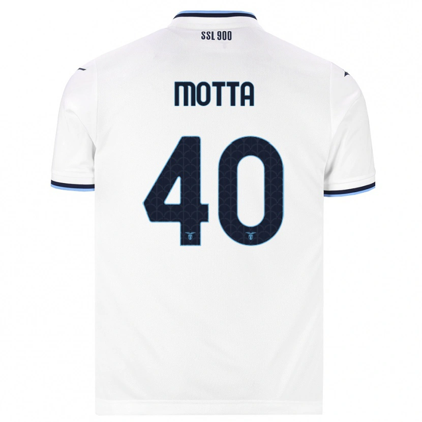 Danxen Män Edoardo Motta #40 Vit Marinblå Bortatröja Matchtröjor 2026/27 Tröjor T-Tröja