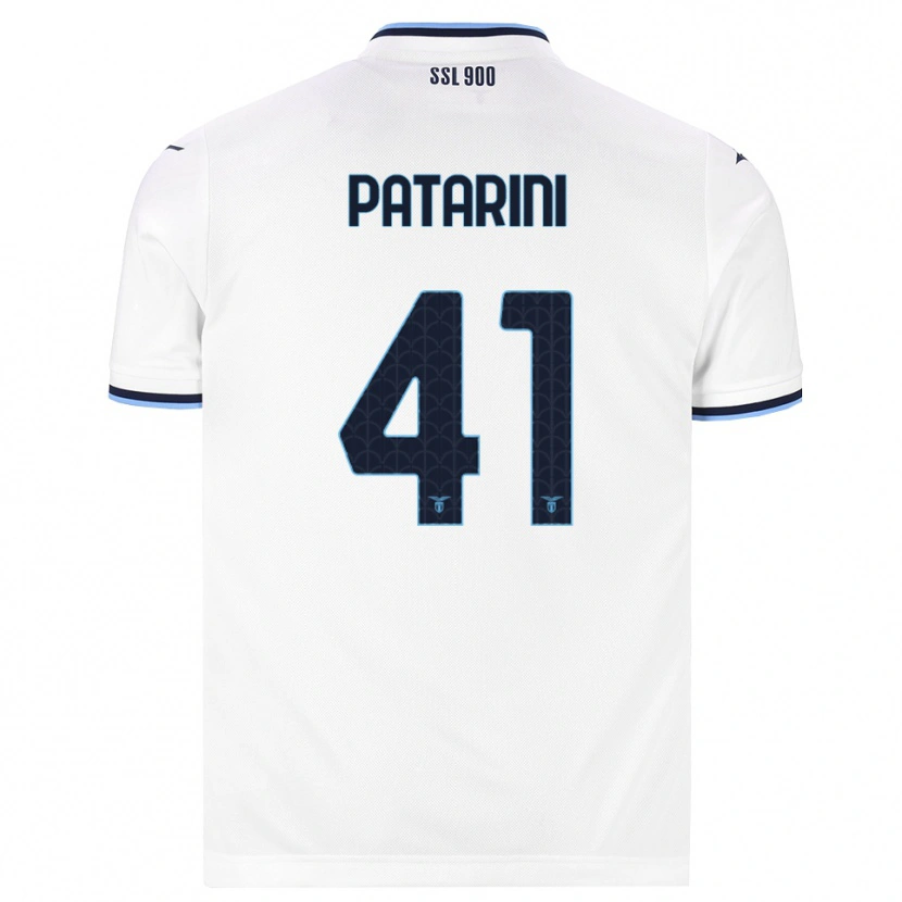 Danxen Män Riccardo Patarini #41 Vit Marinblå Bortatröja Matchtröjor 2026/27 Tröjor T-Tröja