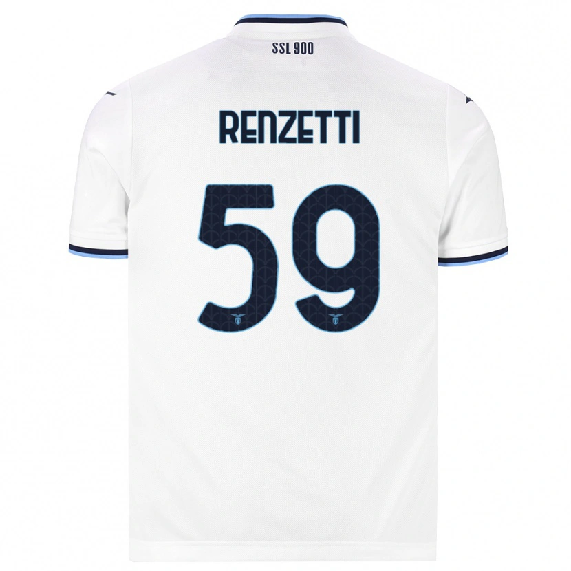 Danxen Män Davide Renzetti #59 Vit Marinblå Bortatröja Matchtröjor 2026/27 Tröjor T-Tröja