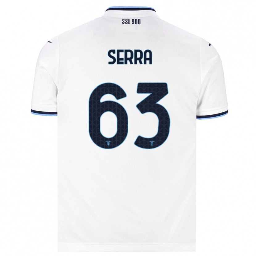 Danxen Män Federico Serra #63 Vit Marinblå Bortatröja Matchtröjor 2026/27 Tröjor T-Tröja