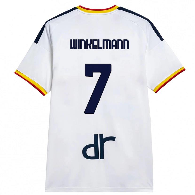 Danxen Män Till Winkelmann #7 Vit Gul Röd Bortatröja Matchtröjor 2026/27 Tröjor T-Tröja