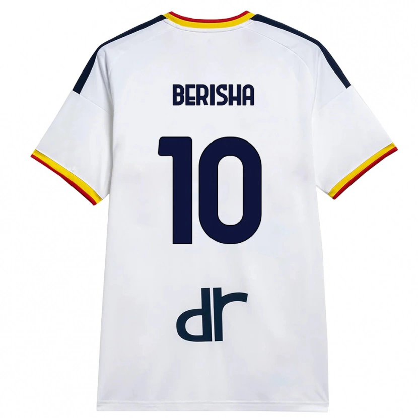 Danxen Män Medon Berisha #10 Vit Gul Röd Bortatröja Matchtröjor 2026/27 Tröjor T-Tröja