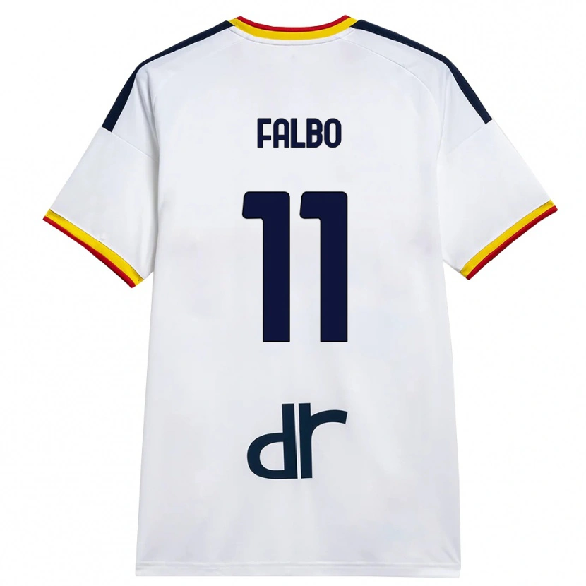 Danxen Män Antonio Falbo #11 Vit Gul Röd Bortatröja Matchtröjor 2026/27 Tröjor T-Tröja