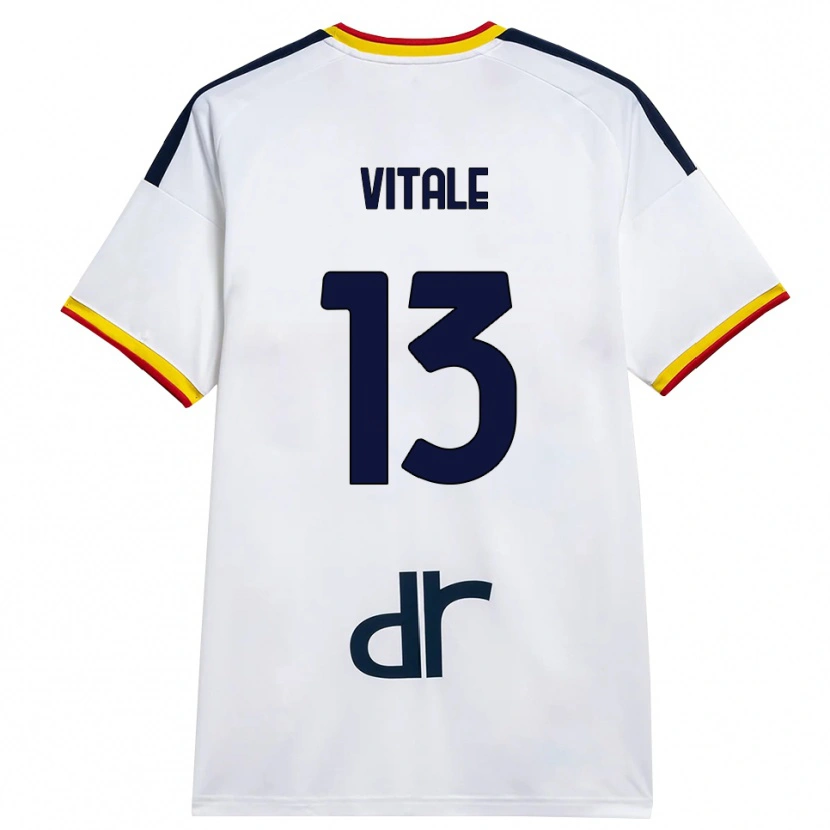 Danxen Män Leonardo Vitale #13 Vit Gul Röd Bortatröja Matchtröjor 2026/27 Tröjor T-Tröja