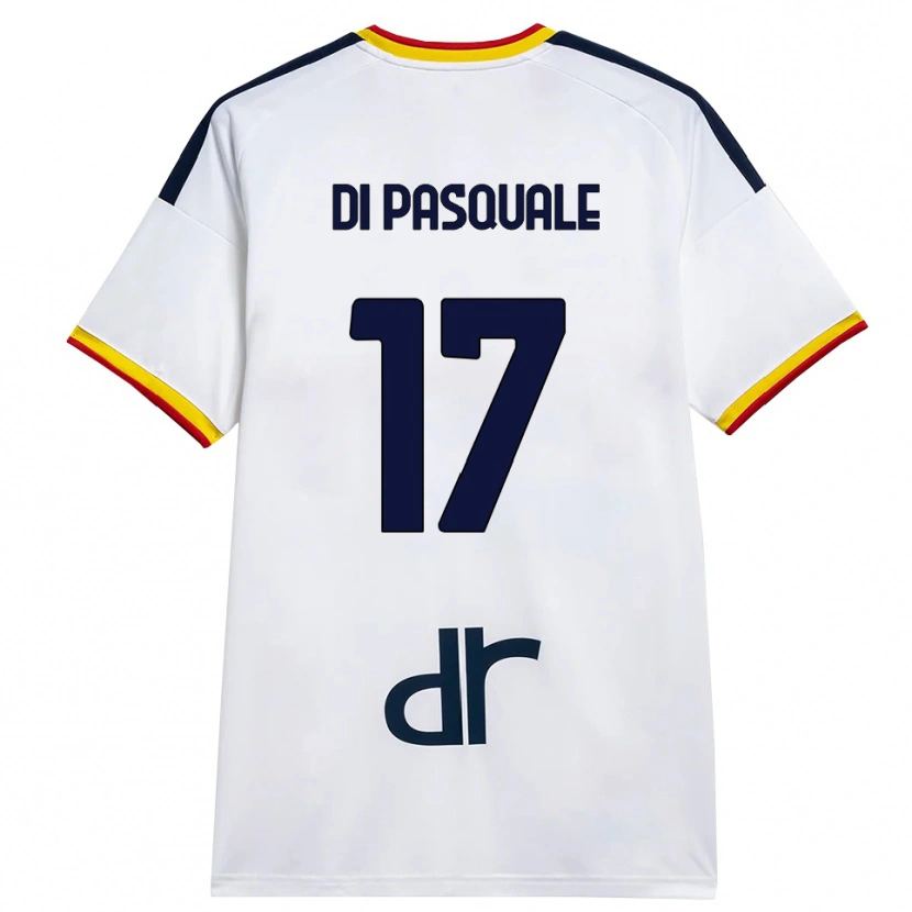 Danxen Män Alessandro Di Pasquale #17 Vit Gul Röd Bortatröja Matchtröjor 2026/27 Tröjor T-Tröja