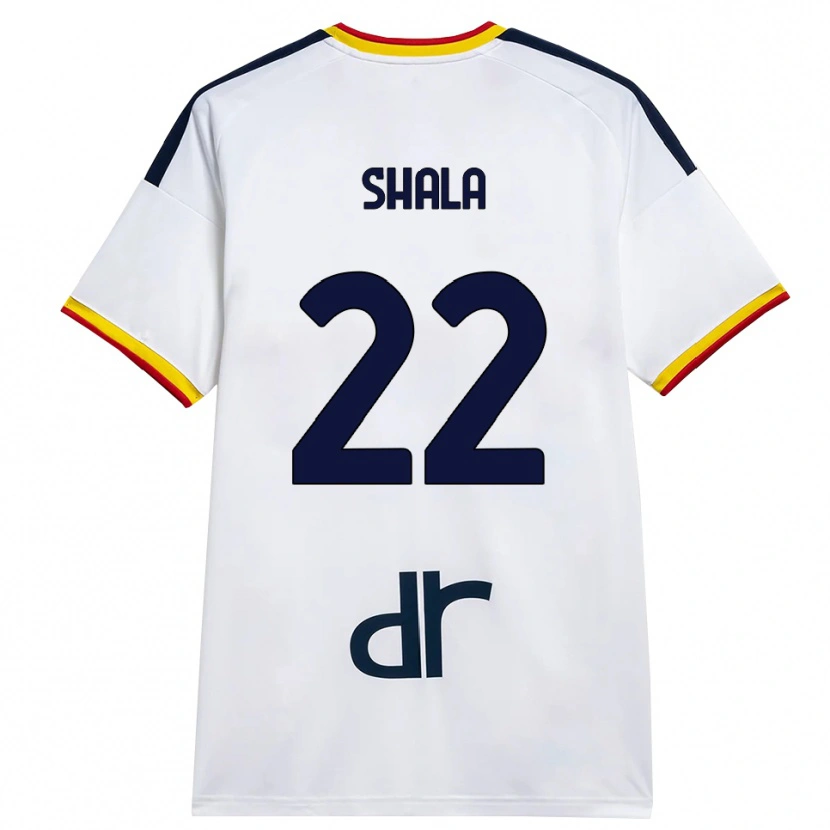 Danxen Män Erlis Shala #22 Vit Gul Röd Bortatröja Matchtröjor 2026/27 Tröjor T-Tröja