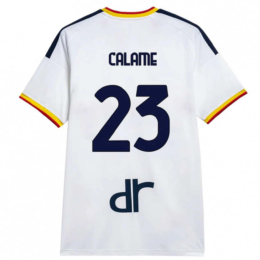 Danxen Män Marouane Calame #23 Vit Gul Röd Bortatröja Matchtröjor 2026/27 Tröjor T-Tröja