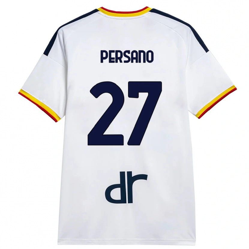 Danxen Män Emanuele Persano #27 Vit Gul Röd Bortatröja Matchtröjor 2026/27 Tröjor T-Tröja