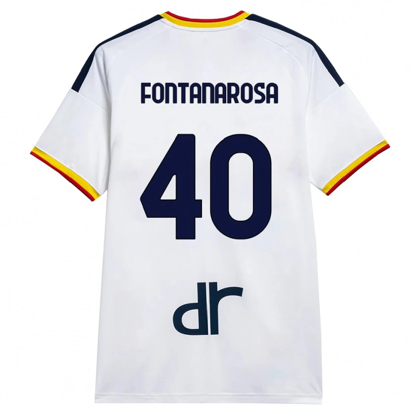 Danxen Män Andrea Fontanarosa #40 Vit Gul Röd Bortatröja Matchtröjor 2026/27 Tröjor T-Tröja