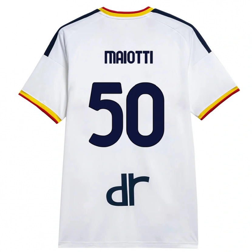 Danxen Män Sebastiano Maiotti #50 Vit Gul Röd Bortatröja Matchtröjor 2026/27 Tröjor T-Tröja