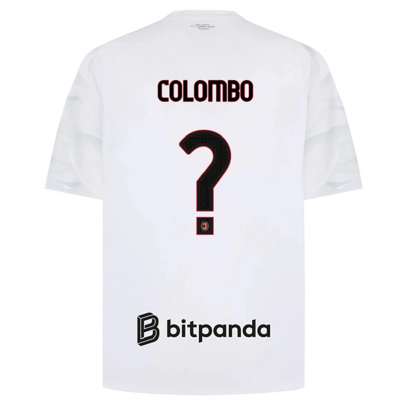 Danxen Män Tommaso Colombo #0 Vit Röd Svart Bortatröja Matchtröjor 2026/27 Tröjor T-Tröja