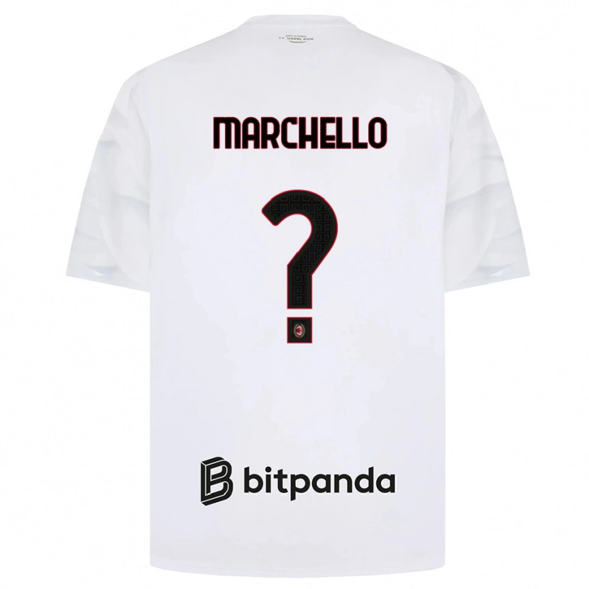 Danxen Män Federico Marchello #0 Vit Röd Svart Bortatröja Matchtröjor 2026/27 Tröjor T-Tröja