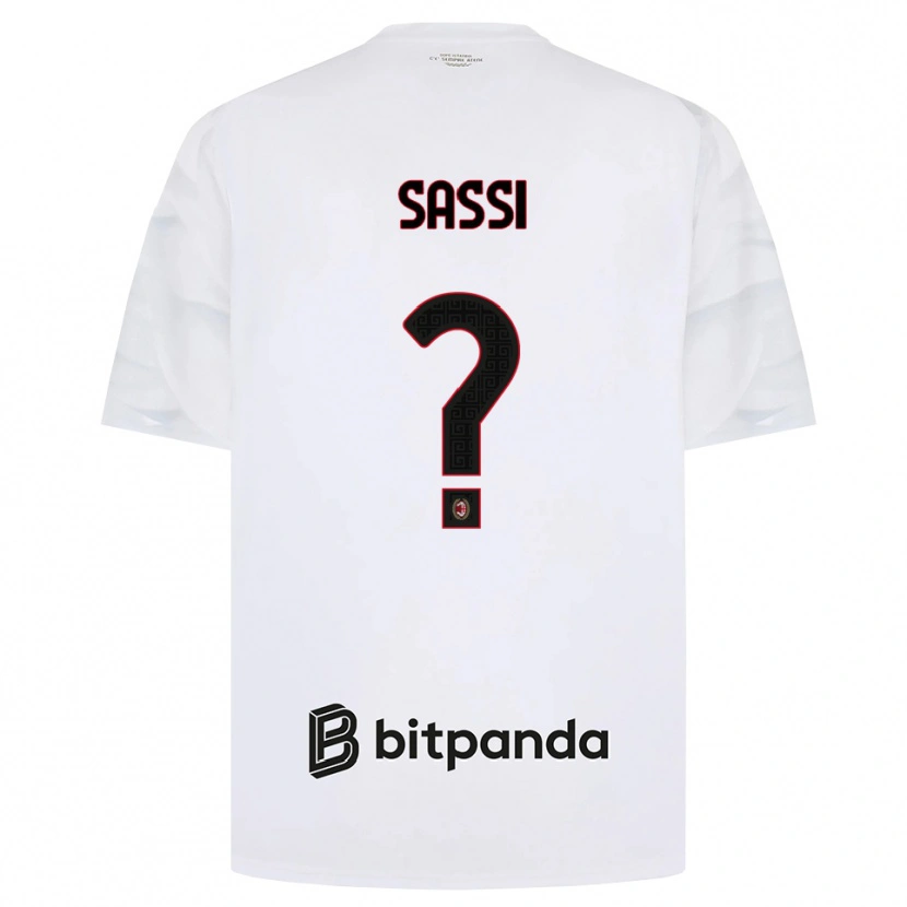 Danxen Män Simone Sassi #0 Vit Röd Svart Bortatröja Matchtröjor 2026/27 Tröjor T-Tröja