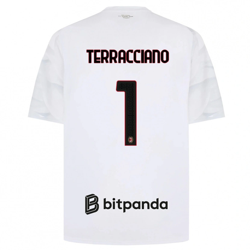 Danxen Män Pietro Terracciano #1 Vit Röd Svart Bortatröja Matchtröjor 2026/27 Tröjor T-Tröja