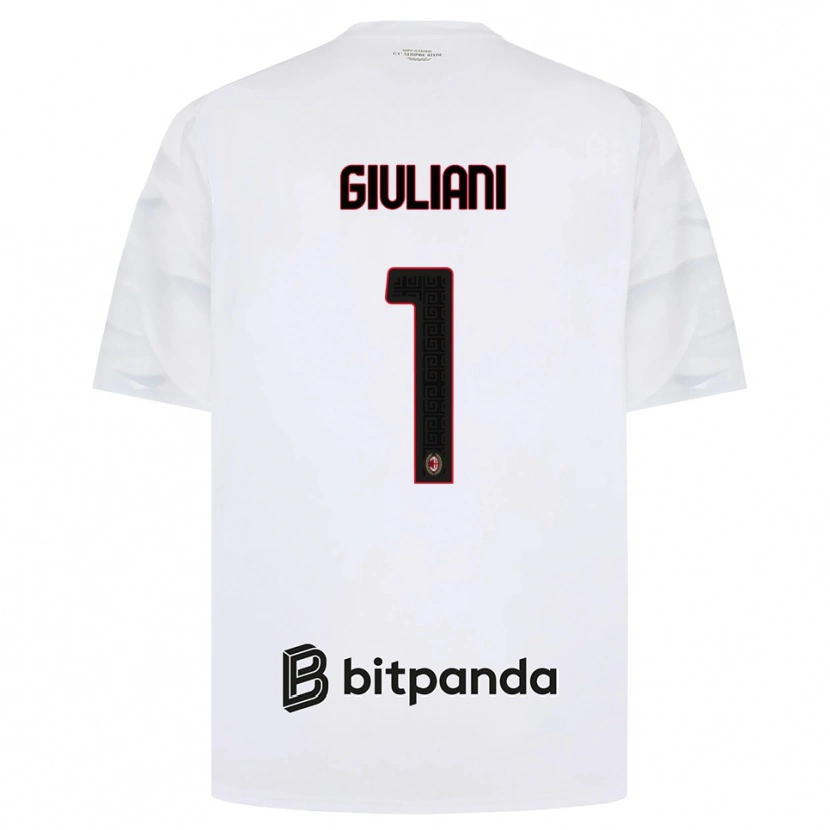Danxen Män Laura Giuliani #1 Vit Röd Svart Bortatröja Matchtröjor 2026/27 Tröjor T-Tröja