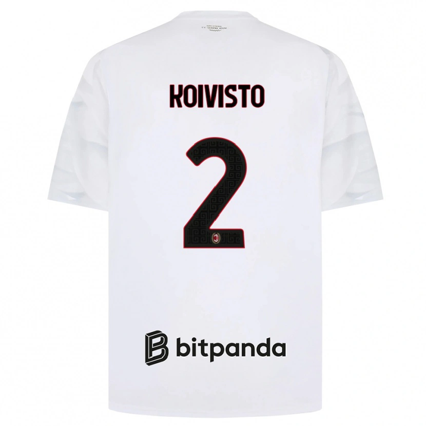 Danxen Män Emma Koivisto #2 Vit Röd Svart Bortatröja Matchtröjor 2026/27 Tröjor T-Tröja