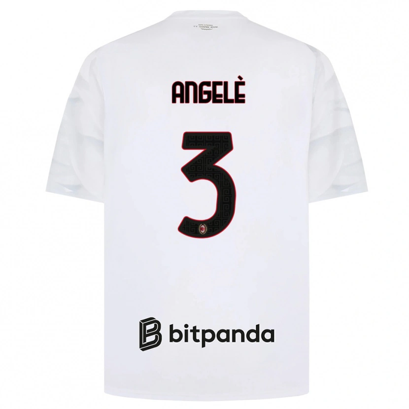 Danxen Män Gregorio Angelè #3 Vit Röd Svart Bortatröja Matchtröjor 2026/27 Tröjor T-Tröja