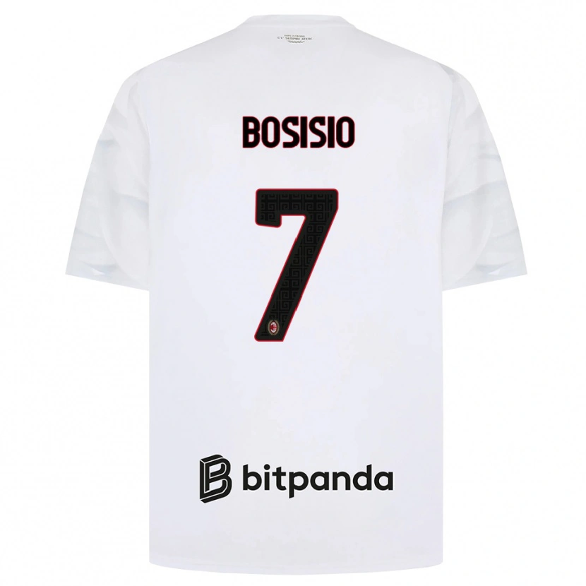 Danxen Män Josue Bosisio #7 Vit Röd Svart Bortatröja Matchtröjor 2026/27 Tröjor T-Tröja