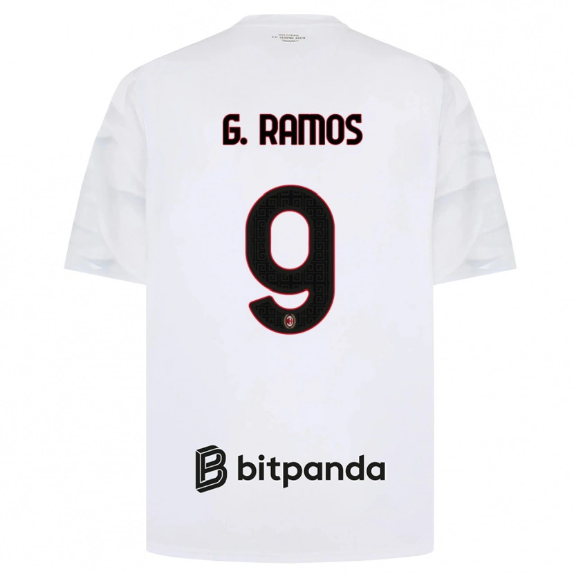 Danxen Män Gonçalo Ramos #9 Vit Röd Svart Bortatröja Matchtröjor 2026/27 Tröjor T-Tröja