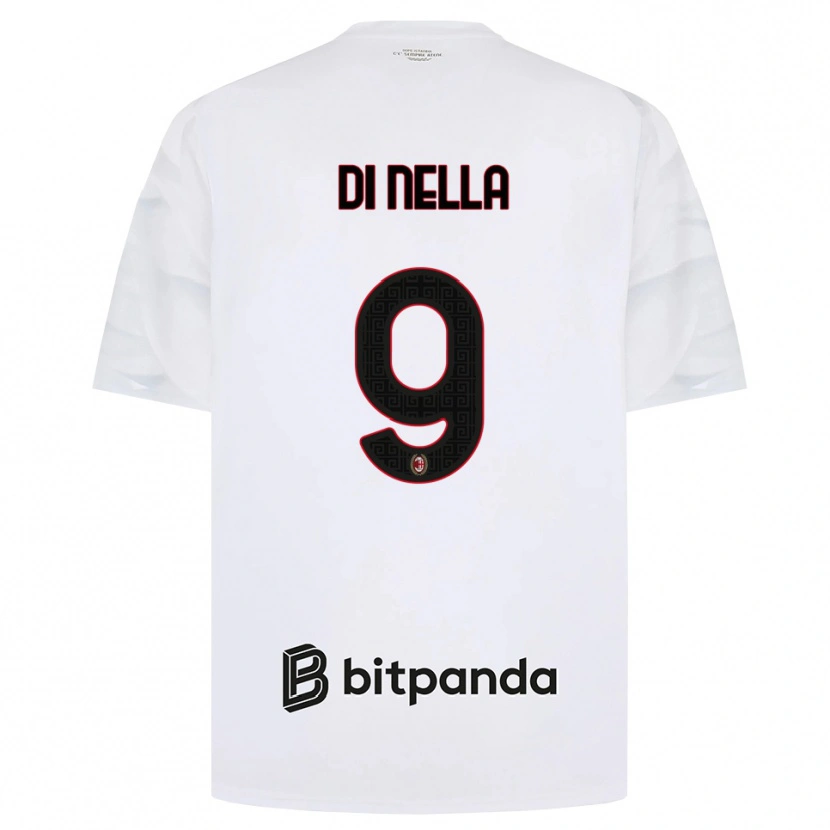 Danxen Män Ludovico Di Nella #9 Vit Röd Svart Bortatröja Matchtröjor 2026/27 Tröjor T-Tröja