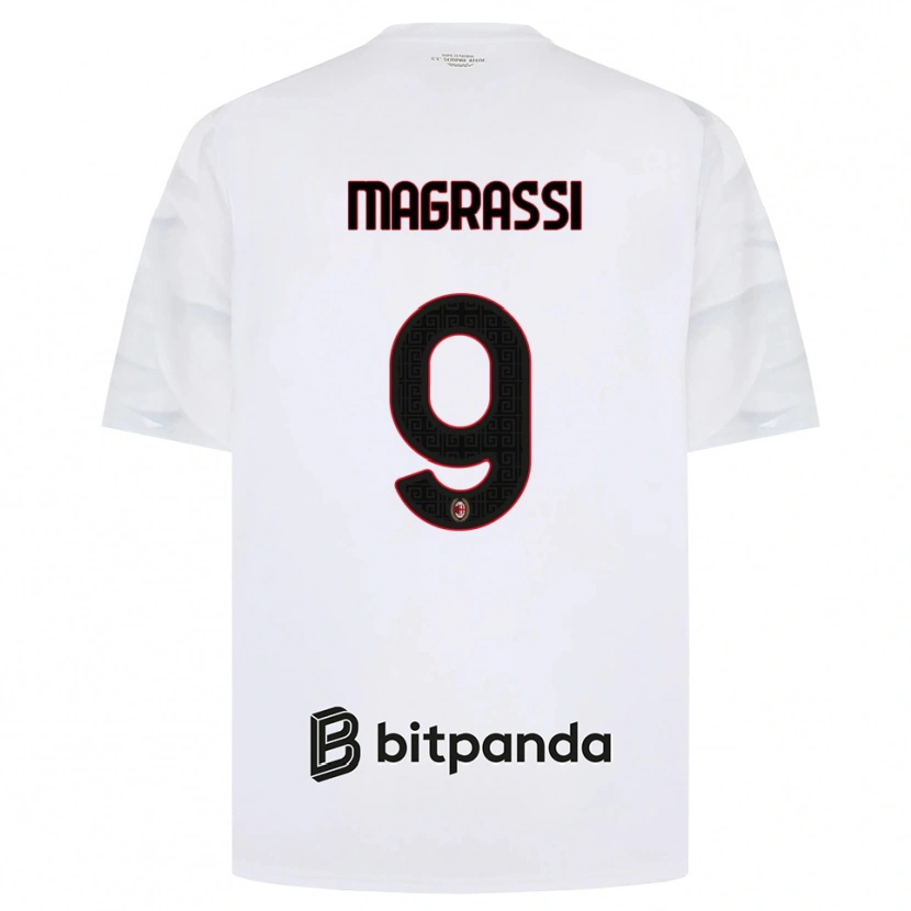 Danxen Män Andrea Magrassi #9 Vit Röd Svart Bortatröja Matchtröjor 2026/27 Tröjor T-Tröja