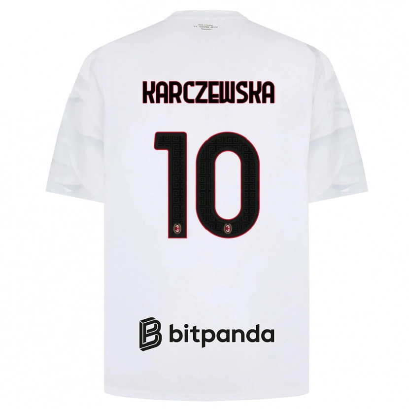 Danxen Män Nikola Karczewska #10 Vit Röd Svart Bortatröja Matchtröjor 2026/27 Tröjor T-Tröja