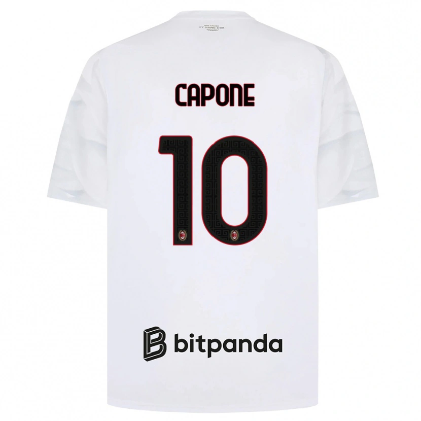 Danxen Män Andrea Capone #10 Vit Röd Svart Bortatröja Matchtröjor 2026/27 Tröjor T-Tröja