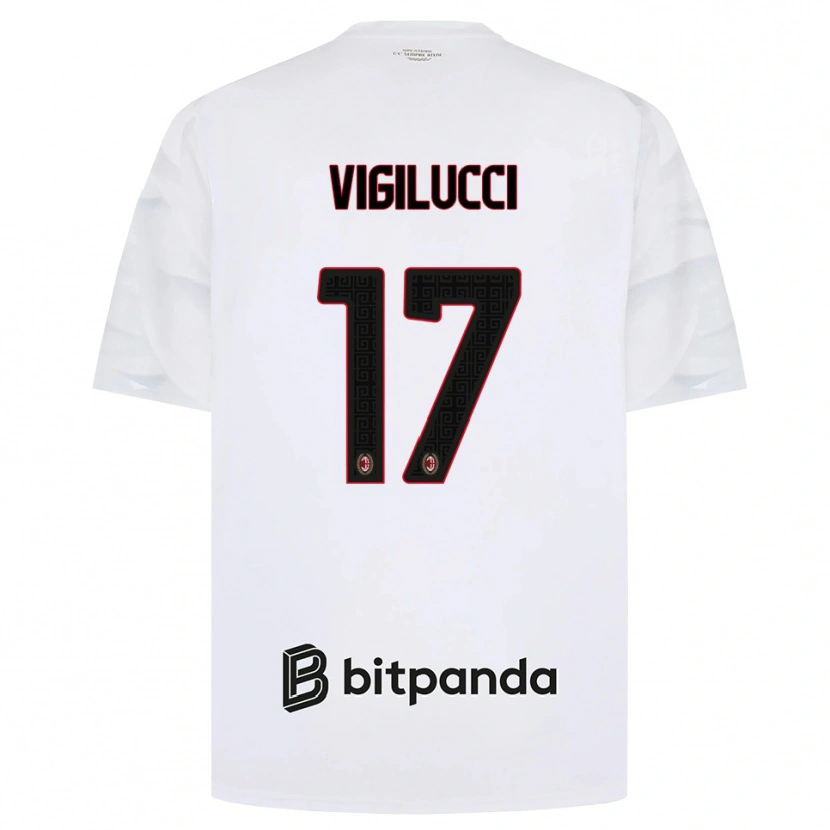 Danxen Män Valery Vigilucci #17 Vit Röd Svart Bortatröja Matchtröjor 2026/27 Tröjor T-Tröja