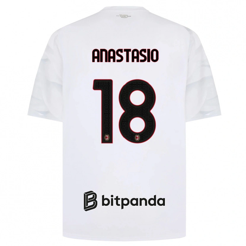 Danxen Män Max Anastasio #18 Vit Röd Svart Bortatröja Matchtröjor 2026/27 Tröjor T-Tröja