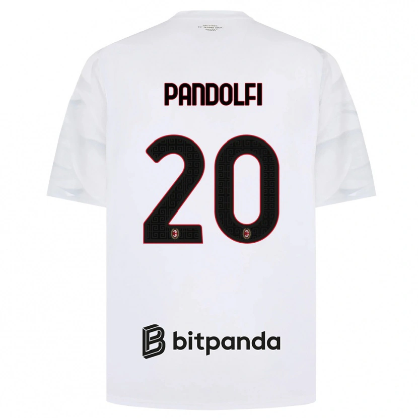 Danxen Män Fabio Pandolfi #20 Vit Röd Svart Bortatröja Matchtröjor 2026/27 Tröjor T-Tröja