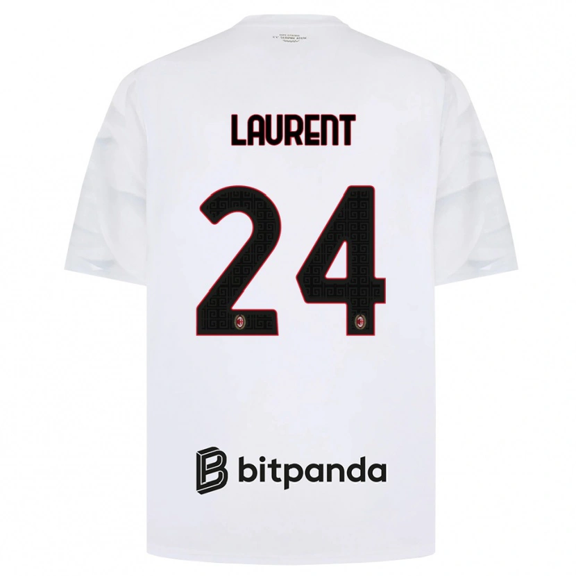 Danxen Män Emelyne Ann-Emmanuelle Laurent #24 Vit Röd Svart Bortatröja Matchtröjor 2026/27 Tröjor T-Tröja