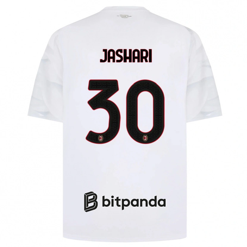 Danxen Män Ardon Jashari #30 Vit Röd Svart Bortatröja Matchtröjor 2026/27 Tröjor T-Tröja