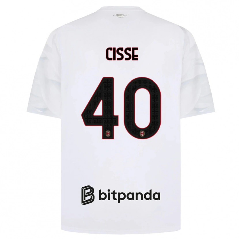 Danxen Män El Hadji Malick Cissé #40 Vit Röd Svart Bortatröja Matchtröjor 2026/27 Tröjor T-Tröja